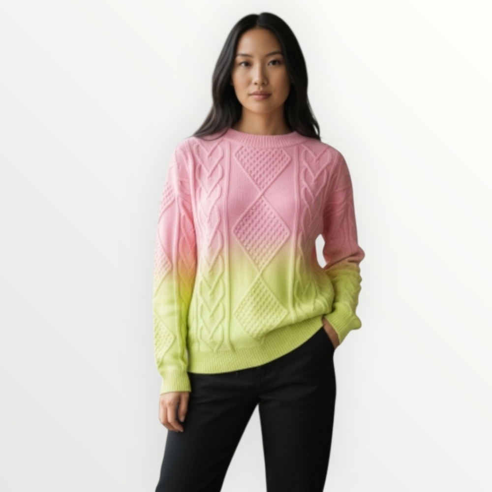 525 America Cable Knit Ombre Sweater size XS